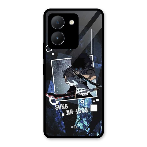 Sung Jinwoo In Battle Glass Back Case for Vivo Y36