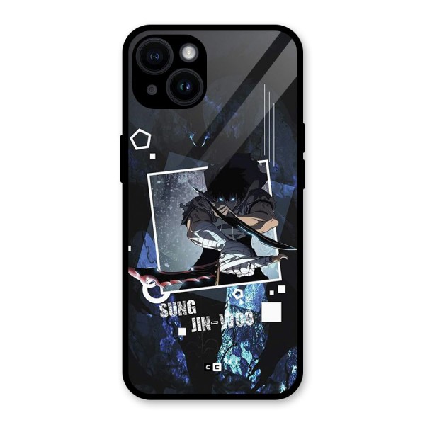 Sung Jinwoo In Battle Glass Back Case for iPhone 14