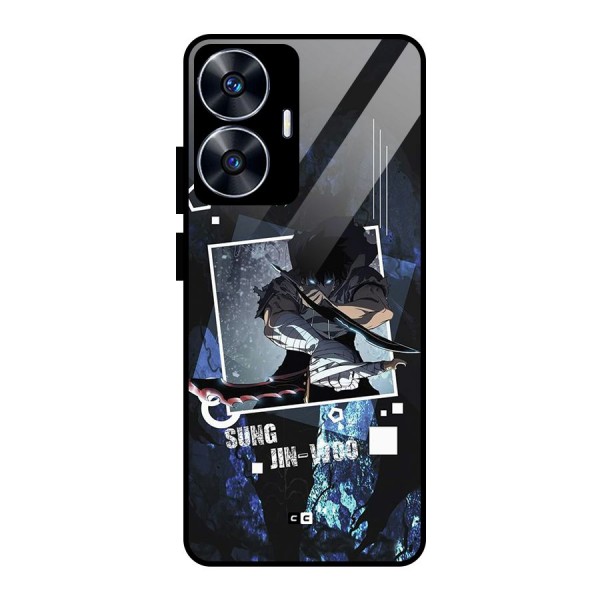 Sung Jinwoo In Battle Glass Back Case for realme C55