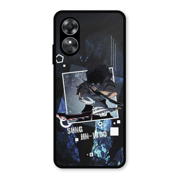 Sung Jinwoo In Battle Metal Back Case for Oppo A17