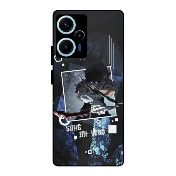 Sung Jinwoo In Battle Metal Back Case for Poco F5