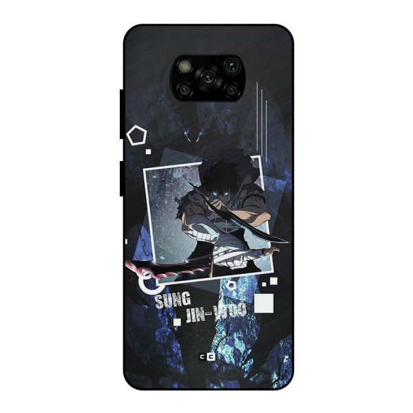 Sung Jinwoo In Battle Metal Back Case for Poco X3