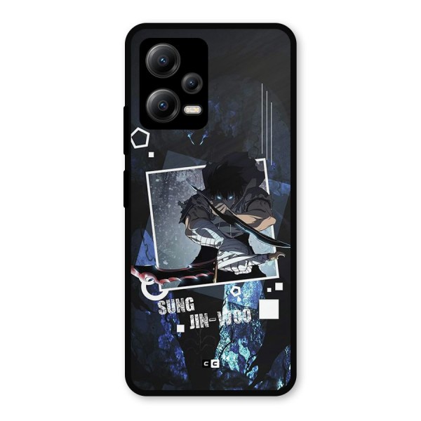 Sung Jinwoo In Battle Metal Back Case for Poco X5