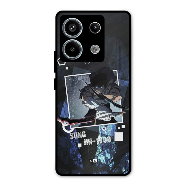 Sung Jinwoo In Battle Metal Back Case for Redmi Note 13 Pro 5G