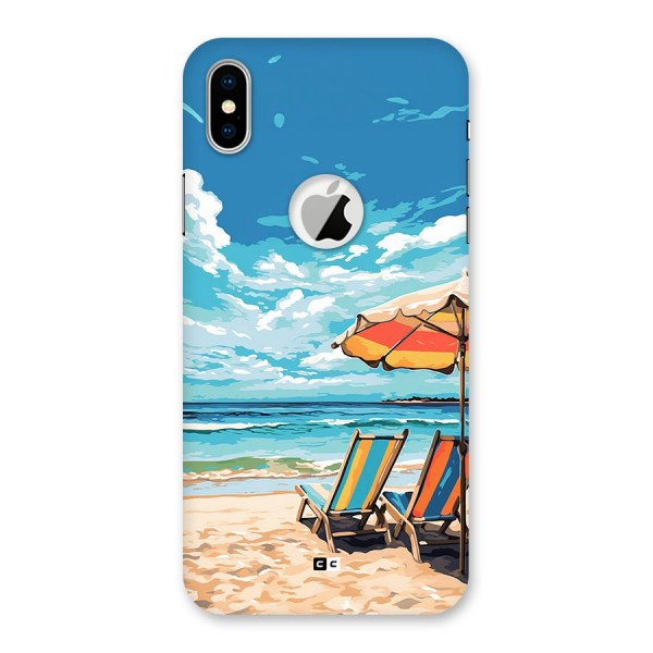 Sunny Beach Back Case for iPhone XS Logo Cut