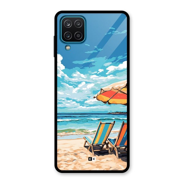 Sunny Beach Glass Back Case for Galaxy A12