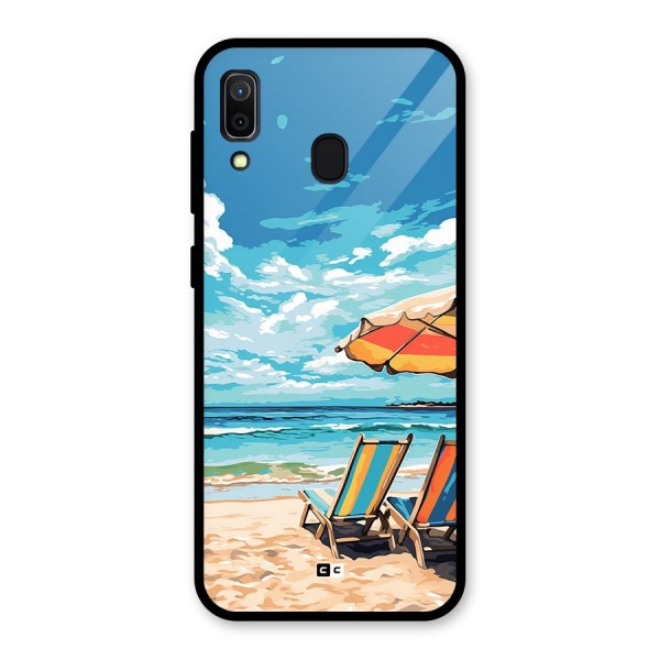 Sunny Beach Glass Back Case for Galaxy A30