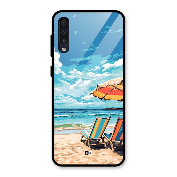 Sunny Beach Glass Back Case for Galaxy A50