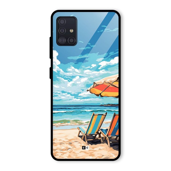 Sunny Beach Glass Back Case for Galaxy A51