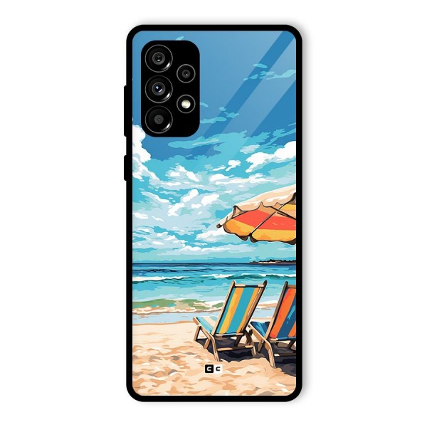 Sunny Beach Glass Back Case for Galaxy A73 5G