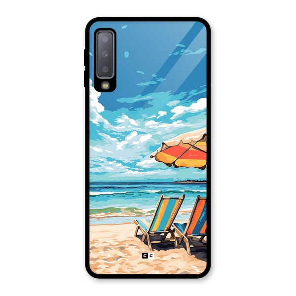 Sunny Beach Glass Back Case for Galaxy A7 (2018)