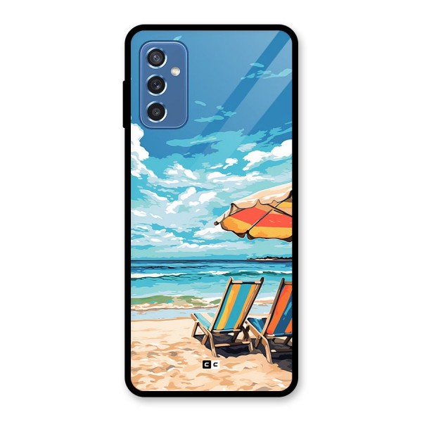 Sunny Beach Glass Back Case for Galaxy M52 5G