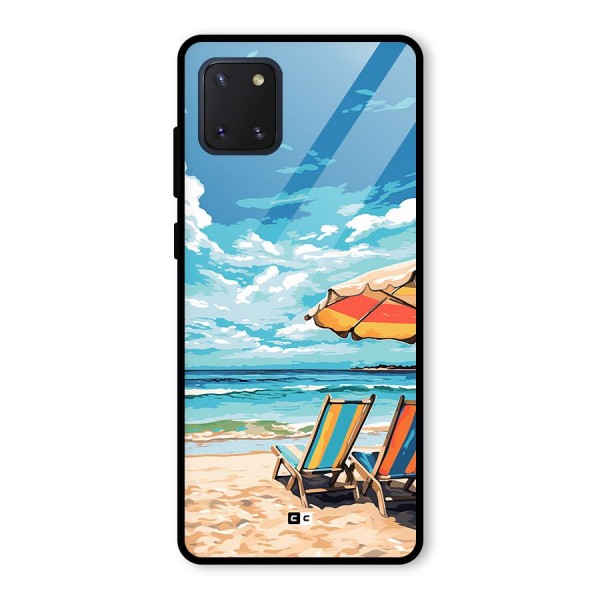 Sunny Beach Glass Back Case for Galaxy Note 10 Lite