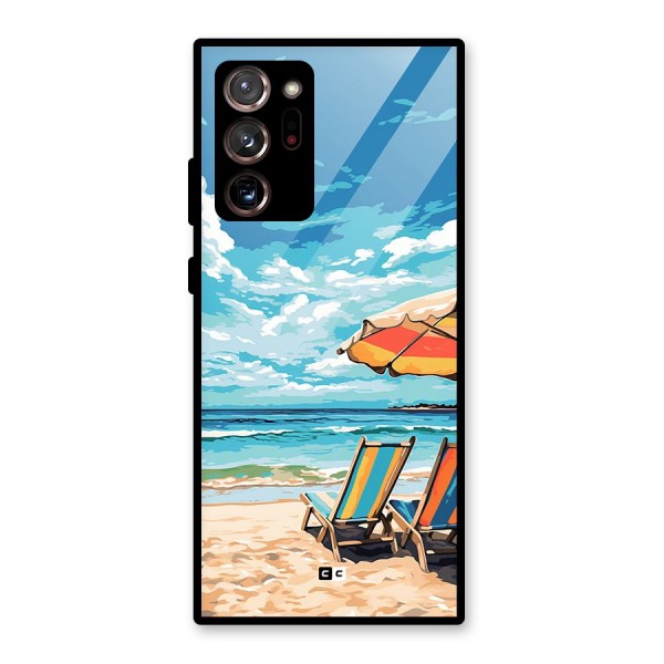 Sunny Beach Glass Back Case for Galaxy Note 20 Ultra