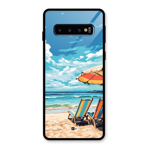 Sunny Beach Glass Back Case for Galaxy S10