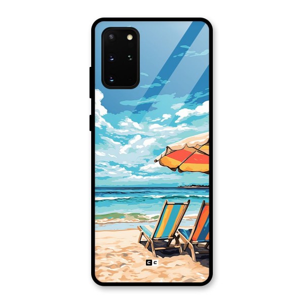 Sunny Beach Glass Back Case for Galaxy S20 Plus