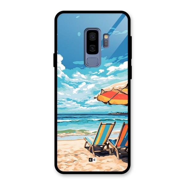 Sunny Beach Glass Back Case for Galaxy S9 Plus