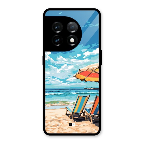 Sunny Beach Glass Back Case for OnePlus 11