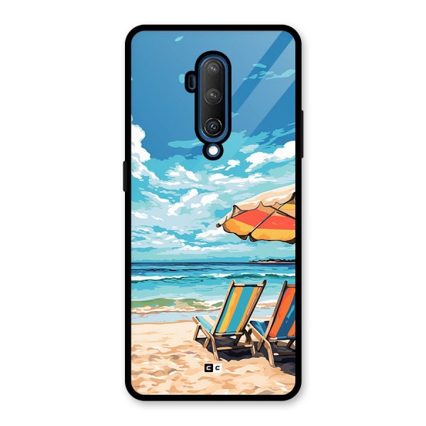 Sunny Beach Glass Back Case for OnePlus 7T Pro