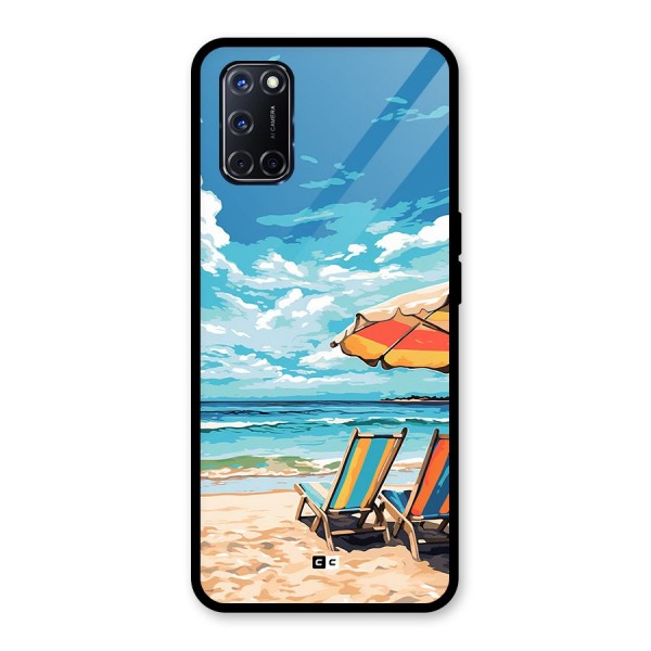 Sunny Beach Glass Back Case for Oppo A52