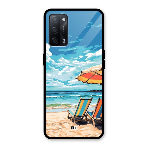 Sunny Beach Glass Back Case for Oppo A53s 5G