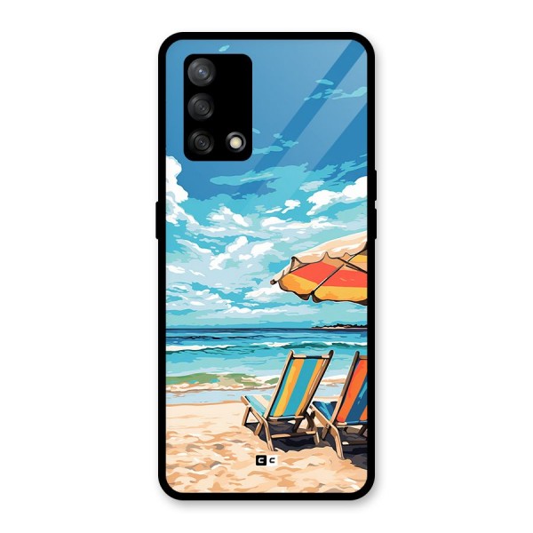 Sunny Beach Glass Back Case for Oppo F19