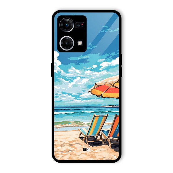 Sunny Beach Glass Back Case for Oppo F21 Pro 5G