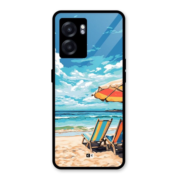 Sunny Beach Glass Back Case for Oppo K10 (5G)