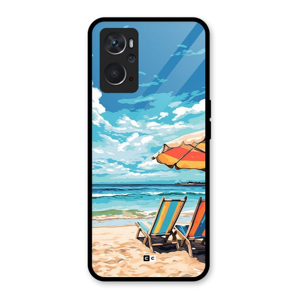 Sunny Beach Glass Back Case for Oppo K10 4G