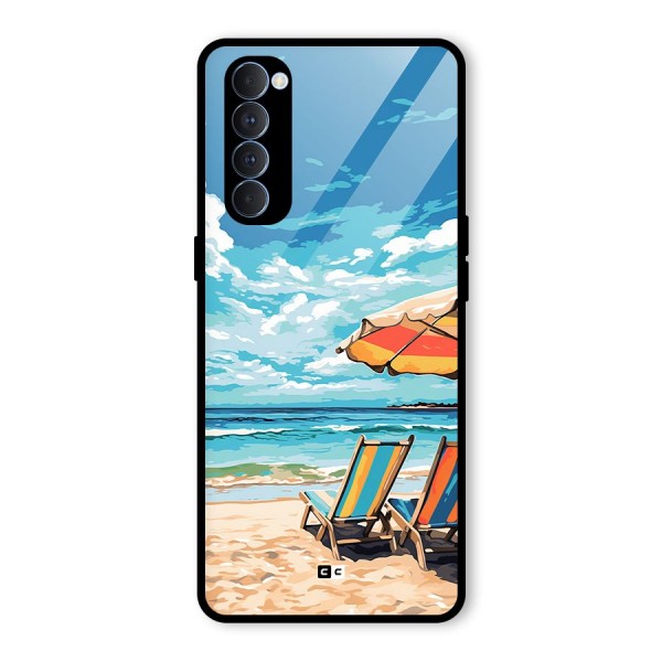 Sunny Beach Glass Back Case for Oppo Reno4 Pro