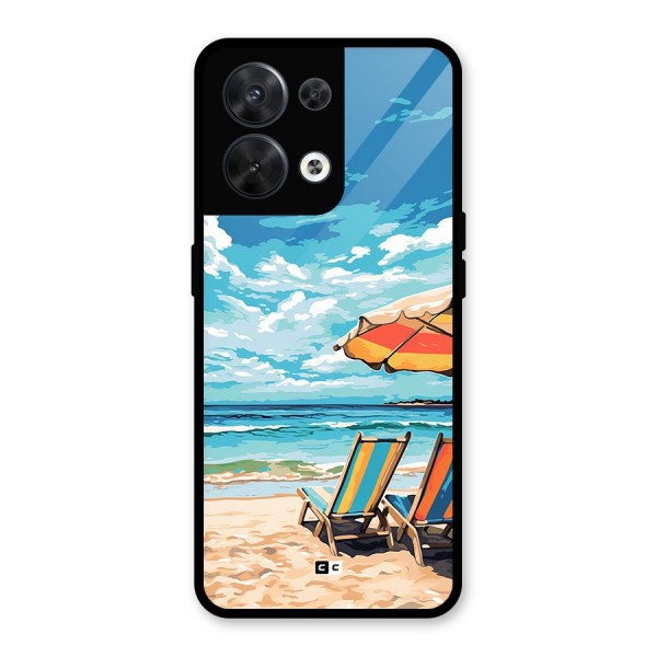 Sunny Beach Glass Back Case for Oppo Reno8 5G