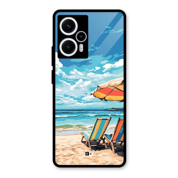 Sunny Beach Glass Back Case for Poco F5