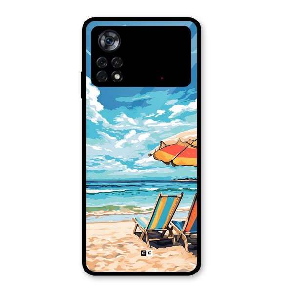 Sunny Beach Glass Back Case for Poco X4 Pro 5G