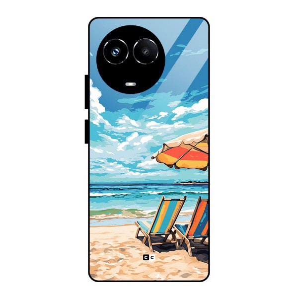 Sunny Beach Glass Back Case for Realme 11X