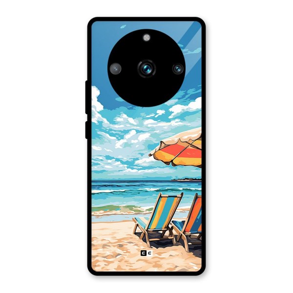 Sunny Beach Glass Back Case for Realme 11 Pro