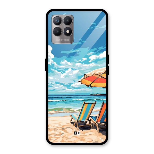 Sunny Beach Glass Back Case for Realme 8i