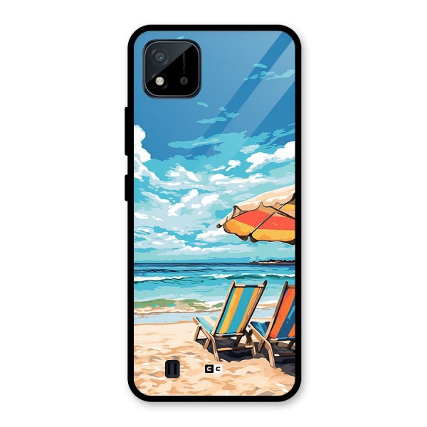 Sunny Beach Glass Back Case for Realme C11 2021