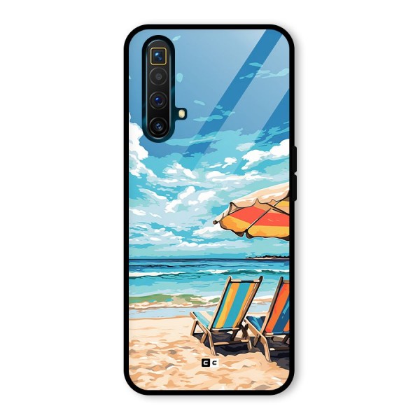 Sunny Beach Glass Back Case for Realme X3 SuperZoom