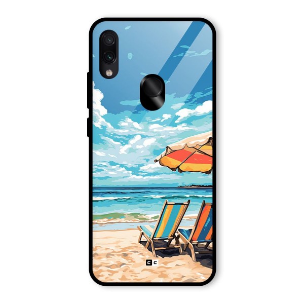 Sunny Beach Glass Back Case for Redmi Note 7S