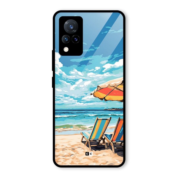 Sunny Beach Glass Back Case for Vivo V21 5G