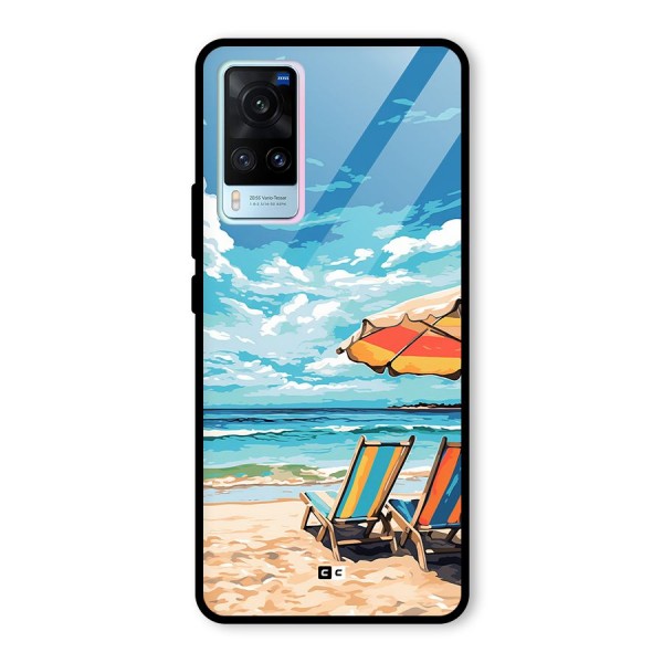 Sunny Beach Glass Back Case for Vivo X60