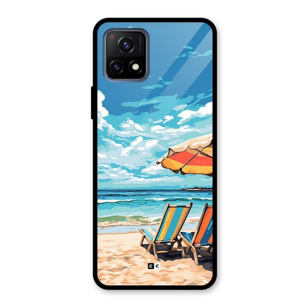 Sunny Beach Glass Back Case for Vivo Y72 5G