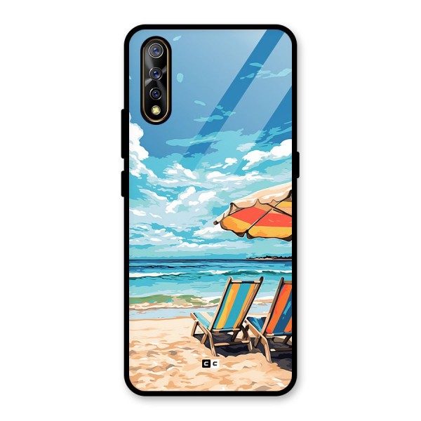 Sunny Beach Glass Back Case for Vivo Z1x