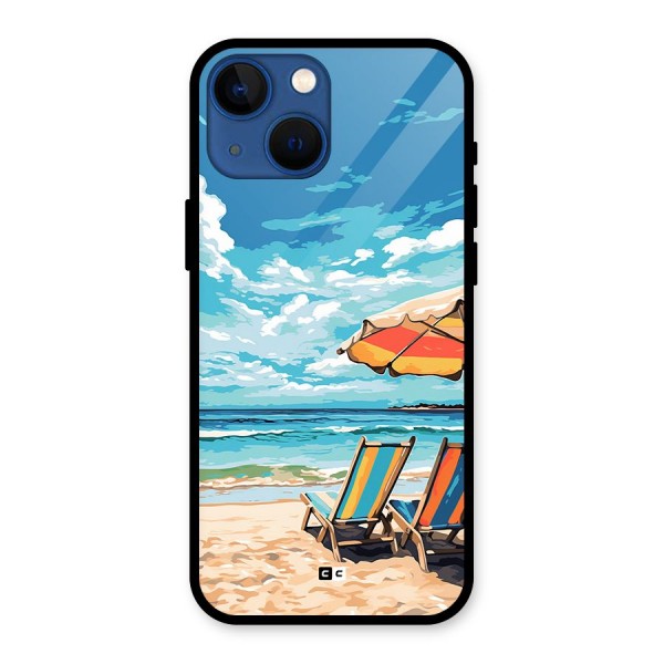 Sunny Beach Glass Back Case for iPhone 13 Mini