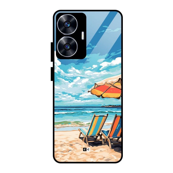 Sunny Beach Glass Back Case for realme C55