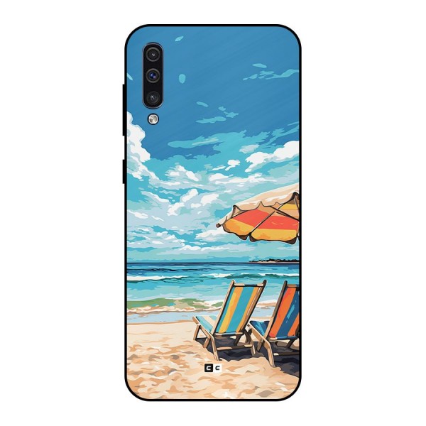 Sunny Beach Metal Back Case for Galaxy A50