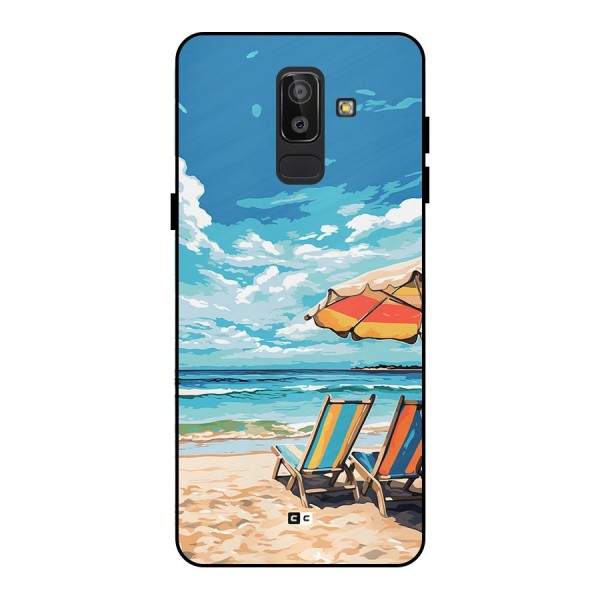 Sunny Beach Metal Back Case for Galaxy J8