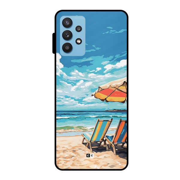 Sunny Beach Metal Back Case for Galaxy M32 5G