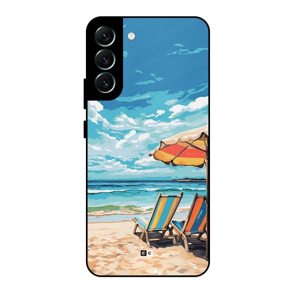 Sunny Beach Metal Back Case for Galaxy S22 Plus 5G