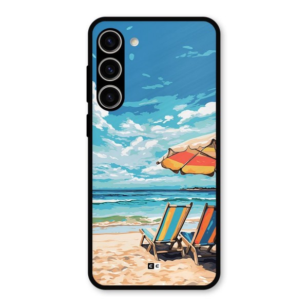 Sunny Beach Metal Back Case for Galaxy S23 Plus